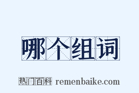 哪个组词是什么意思的图片